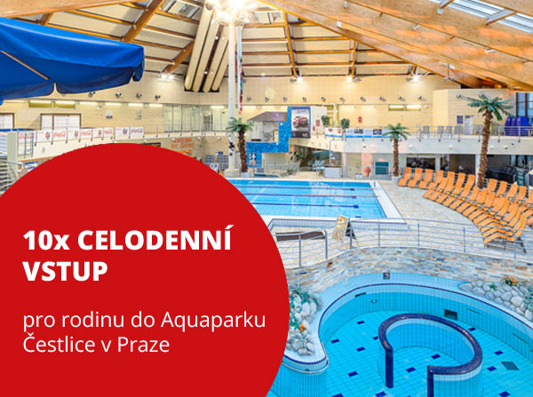 10x Celodenní vstup pro rodinu do Aquaparku Čestlice v Praze
