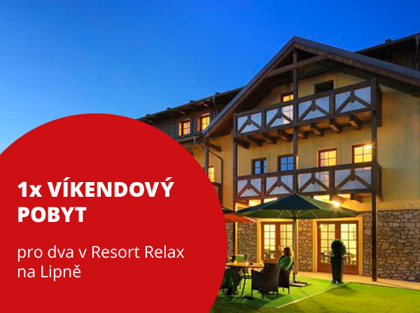 1x Čtyřdenní pobyt pro dva v Resort Relax na Lipně